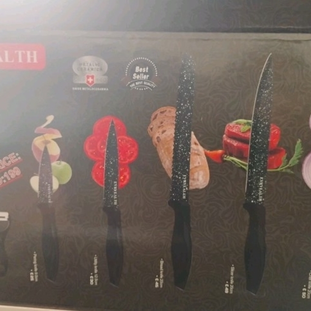 Heath Ceramics Speckled Black Knife Set